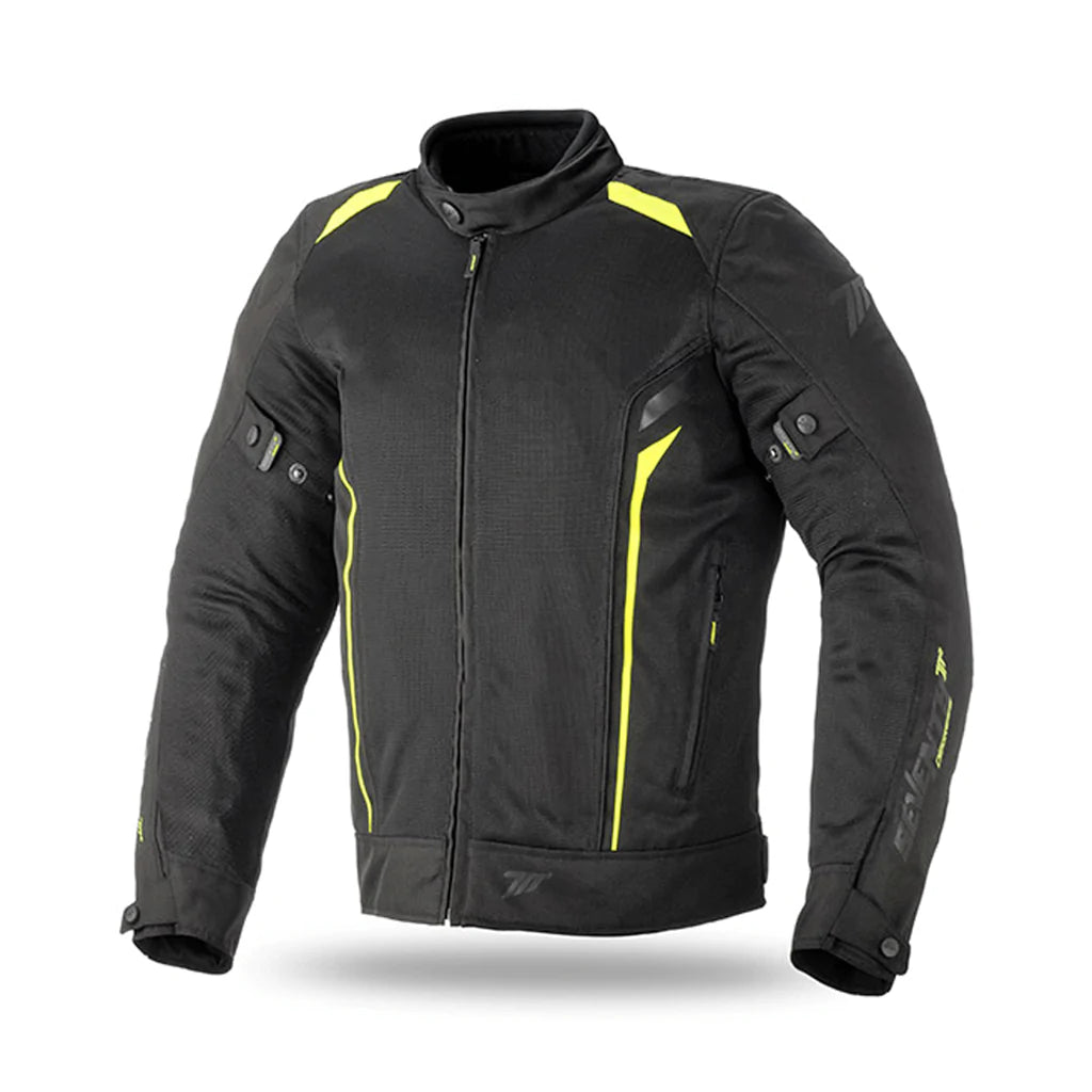 Chaqueta de Moto Seventy SD-JT32 VERANO Hombre Negro/Amarillo Fluor