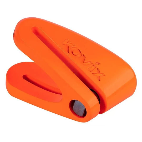Candado disco moto kovix kvz2 naranjo fluor pasador 14mm