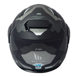 Casco De Moto MT Helmets - ATOM SV Híbrido E2 Gris Mate + Antiempañante Fogoff