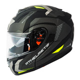 Casco De Moto MT Helmets - ATOM SV Híbrido F2 Amarillo Fluor + Antiempañante Fogoff
