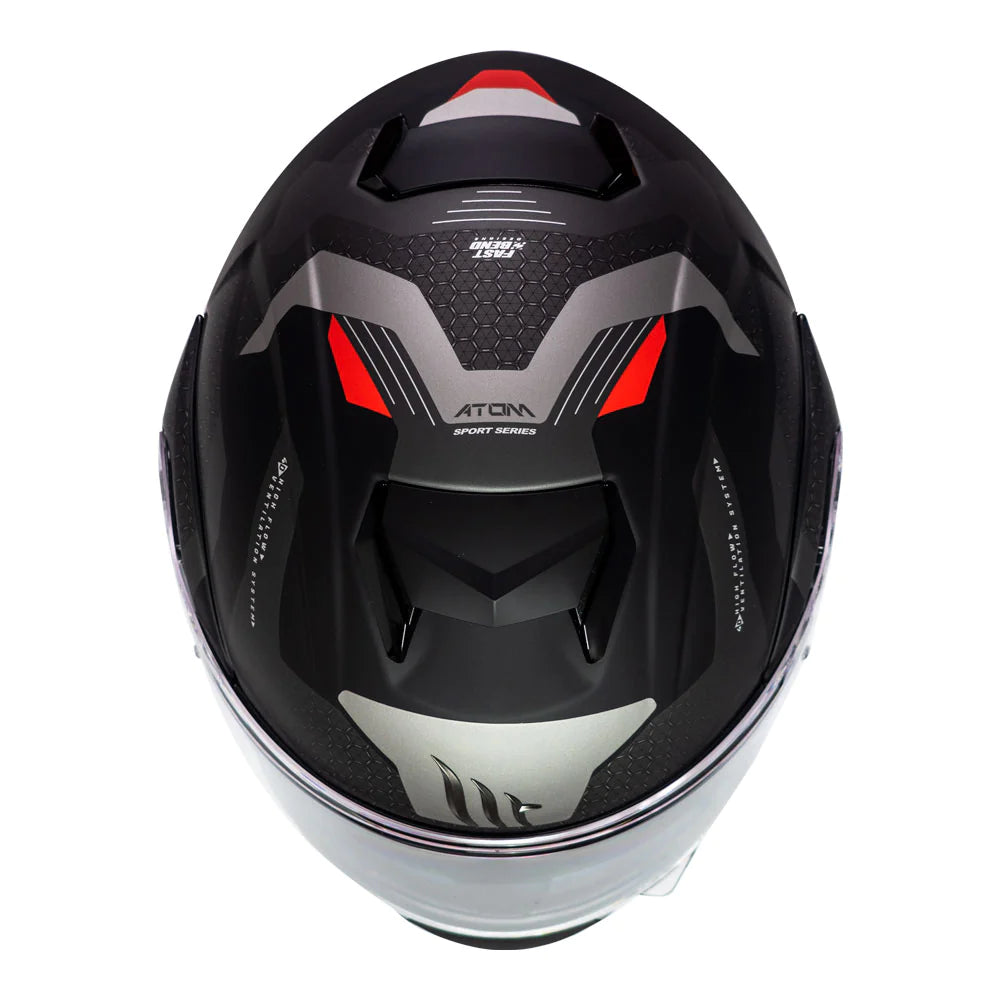 Casco De Moto MT Helmets - ATOM SV Híbrido F5 Rojo Mate + Antiempañante Fogoff
