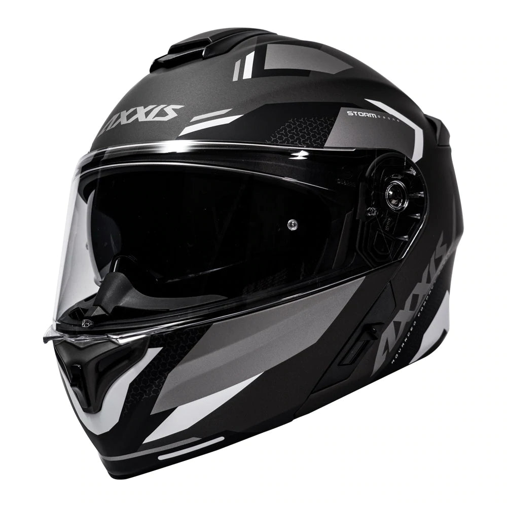 Casco Abatible Axxis Storm Drone D0 Blanco