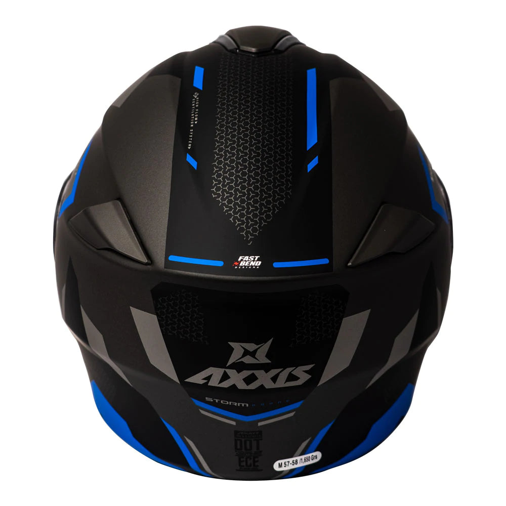 Casco Abatible Axxis Storm Drone D7 Azul