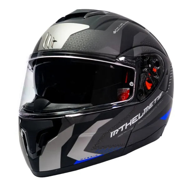 Casco MT Helmets Atom sv Híbrido F7 Azul Mate + Antiempañante Fogoff