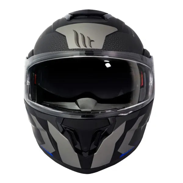 Casco MT Helmets Atom sv Híbrido F7 Azul Mate + Antiempañante Fogoff