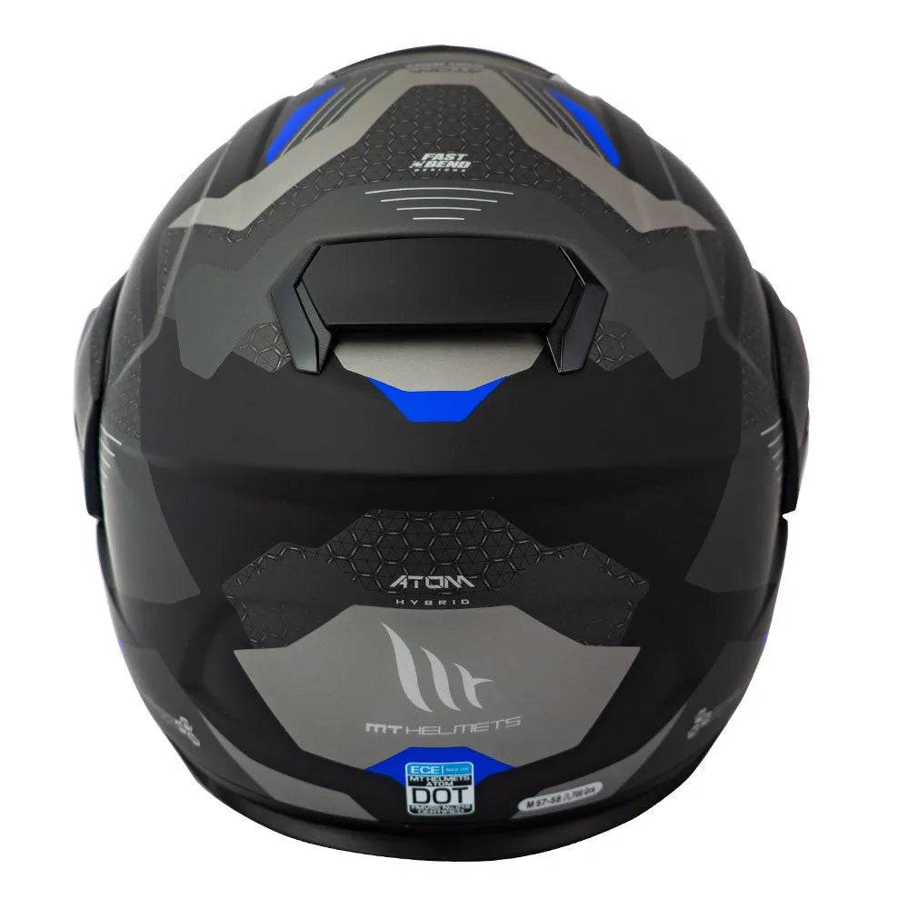 Casco MT Helmets Atom sv Híbrido F7 Azul Mate + Antiempañante Fogoff