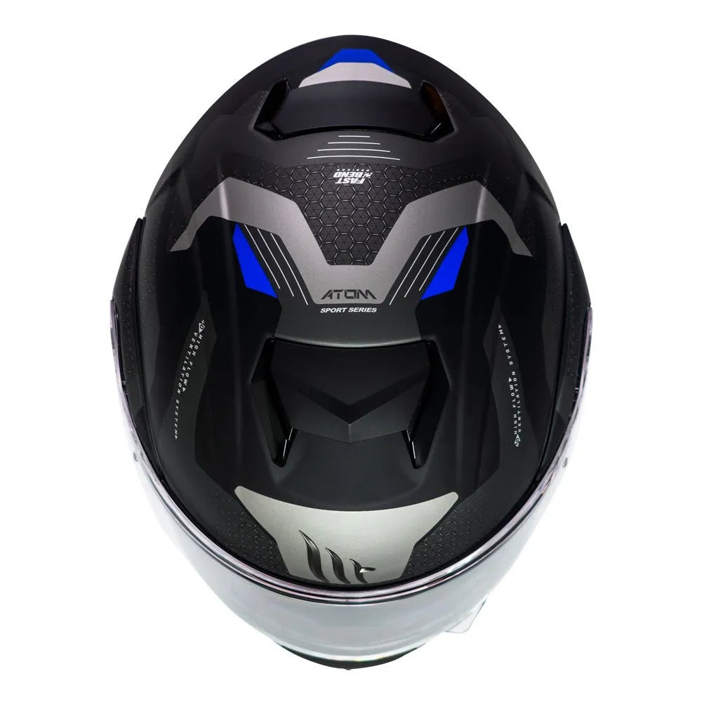 Casco MT Helmets Atom sv Híbrido F7 Azul Mate + Antiempañante Fogoff