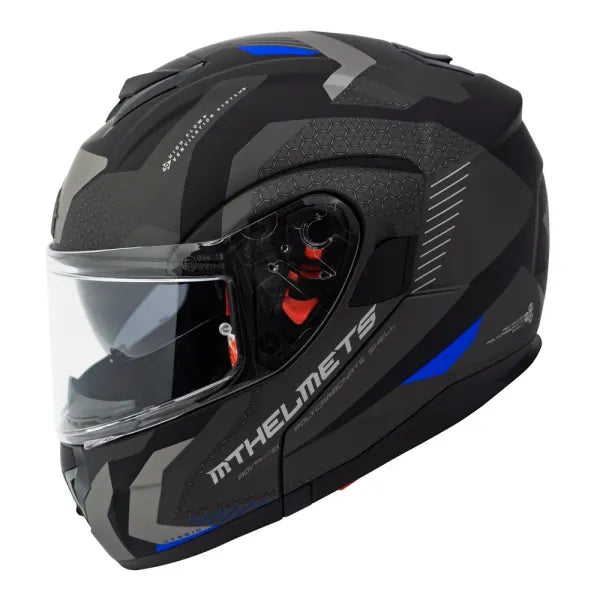Casco MT Helmets Atom sv Híbrido F7 Azul Mate + Antiempañante Fogoff