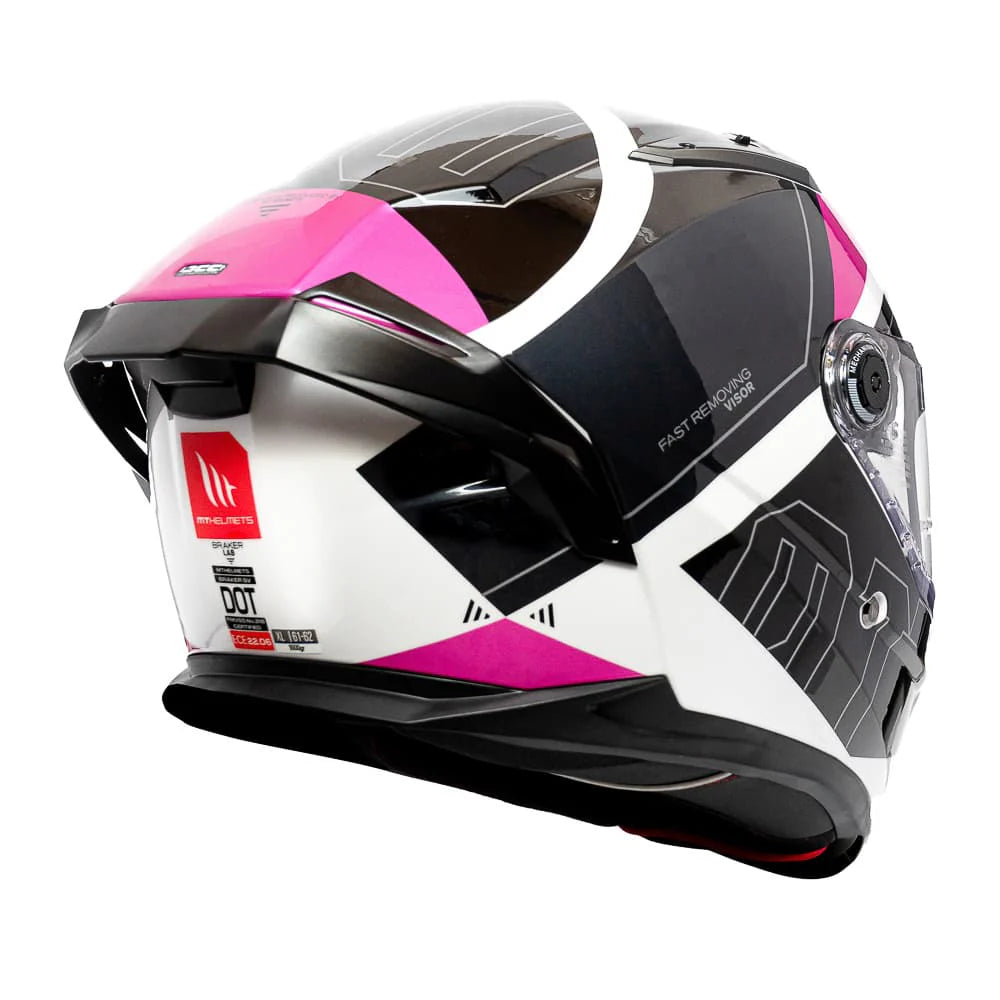 Casco MT Helmets Braker SV A8 Lab Rosa Brillo