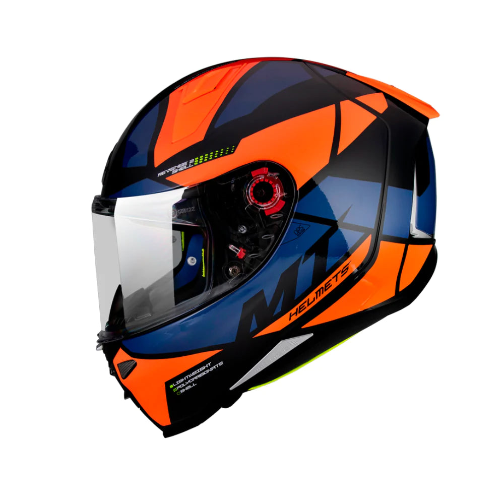 Casco De Moto MT Helmets Revenge 2 Scalpel A4 Naranja Mate