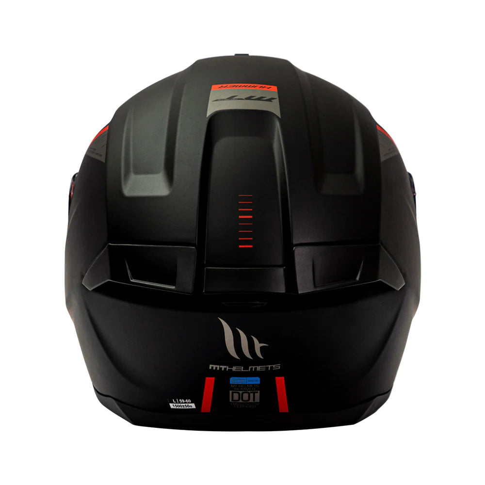 Casco De Moto MT Helmets Hummer Solid A1 Negro Mate + Pantalla Dark