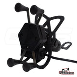 Soporte para celular moto jg con cargador base para espejos o tornillos