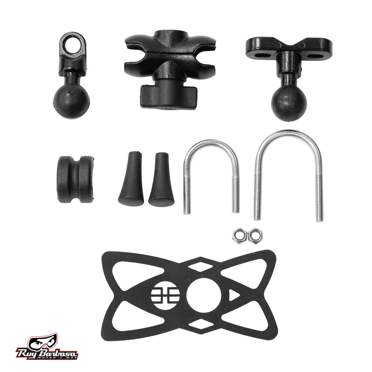 Soporte para celular moto moxi con carga inalambrica y usb base para espejos o tornillos