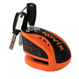 Candado disco para moto kovix knx10 naranjo con alarma 120db seguro de 10mm doble lock