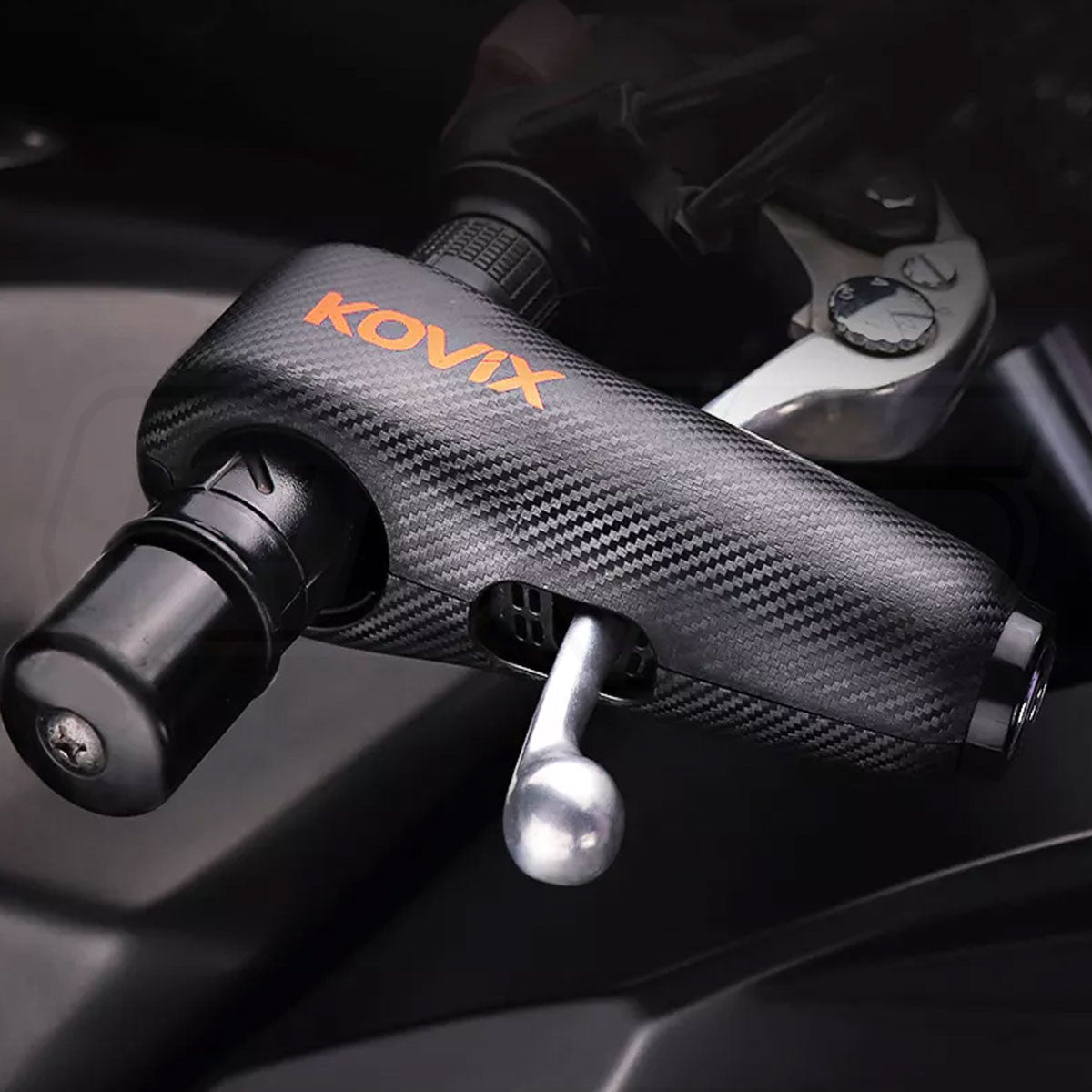 Candado manillar para moto kovix KGH-BK con alarma 120db 10mm