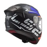 CASCO INTEGRAL LS2 FF353 EVO RAPID CHROMO NARANJO AZUL FLUO