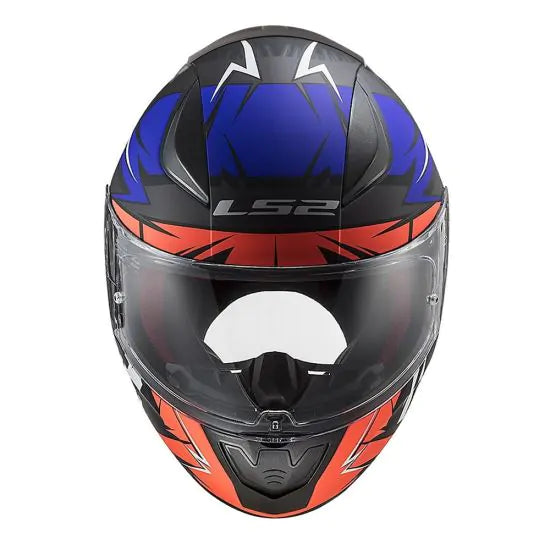CASCO INTEGRAL LS2 FF353 EVO RAPID CHROMO NARANJO AZUL FLUO
