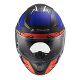 CASCO INTEGRAL LS2 FF353 EVO RAPID CHROMO NARANJO AZUL FLUO