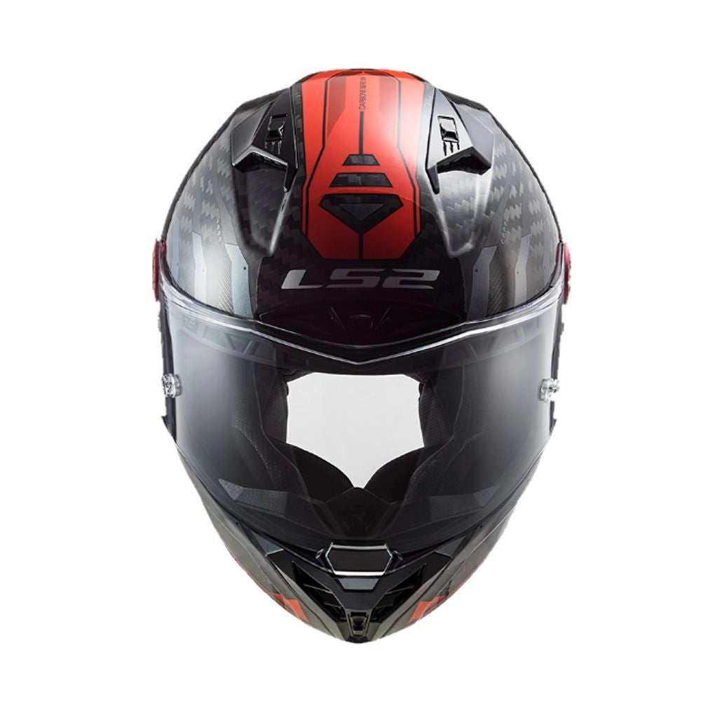 CASCO INTEGRAL CARBONO LS2 FF805 THUNDER SPUTNIK METAL ROJO