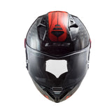 CASCO INTEGRAL CARBONO LS2 FF805 THUNDER SPUTNIK METAL ROJO