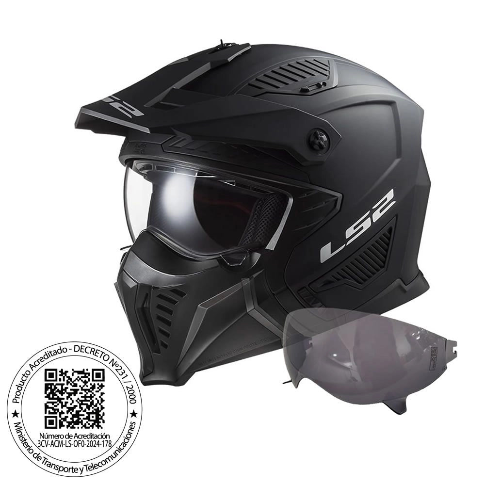 CASCO ABIERTO LS2 OF606 DRIFTER NEGRO MATTE