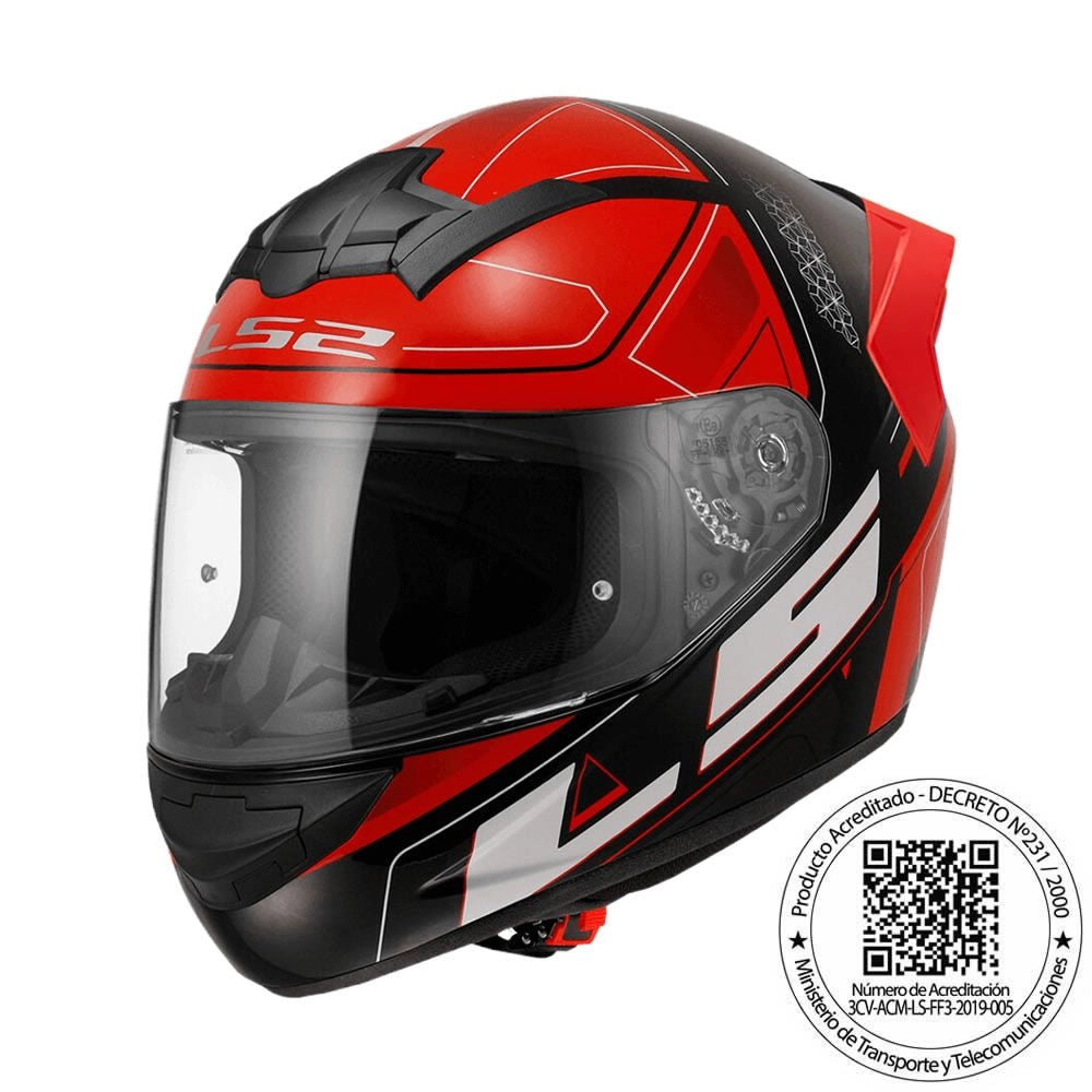 CASCO LS2 FF352 EVO ULTRA ROJO SPOILER ROJO