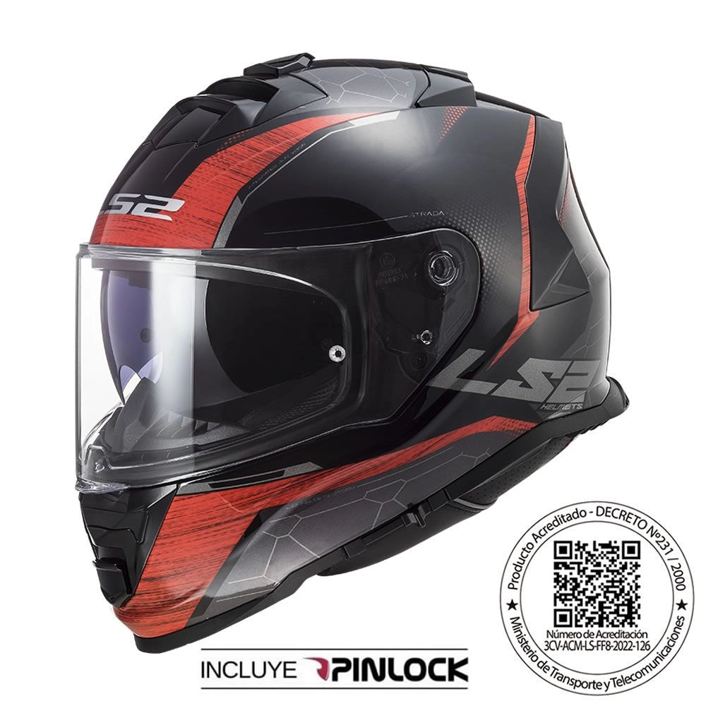 CASCO LS2 FF800 STORM II CLASSY ROJO