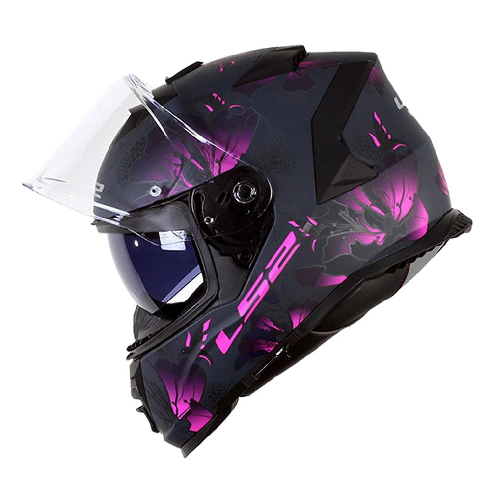 CASCO INTEGRAL LS2 FF800 STORM II BURST NEGRO ROSA MATTE