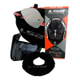 CASCO INTEGRAL CARBONO LS2 FF805 THUNDER SPUTNIK METAL ROJO