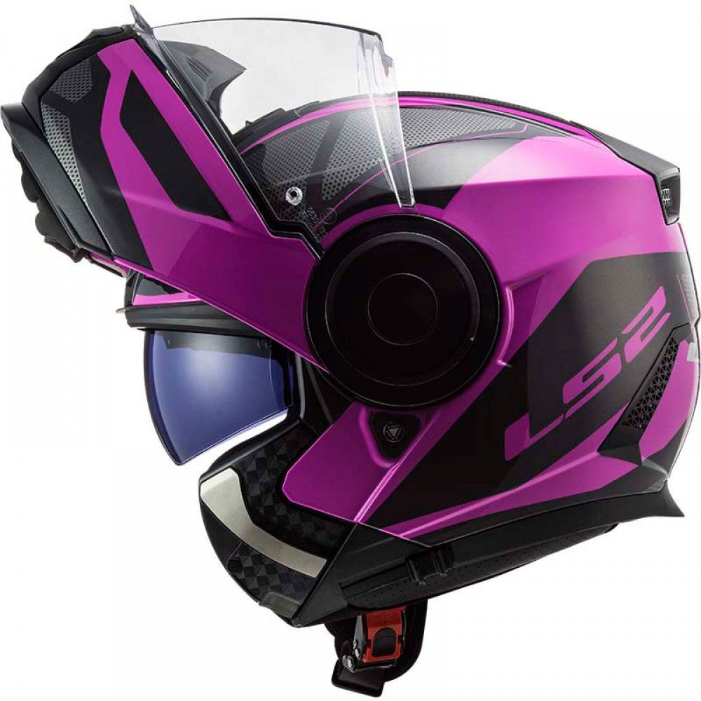 Casco ABATIBLE LS2 FF902 SCOPE AXIS NEGRO ROSA