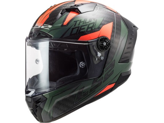 Casco LS2 FF805 THUNDER C CHASE GREEN ORANGE