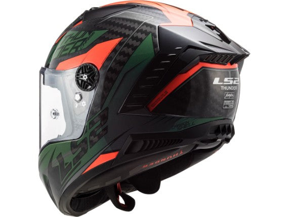 Casco LS2 FF805 THUNDER C CHASE GREEN ORANGE