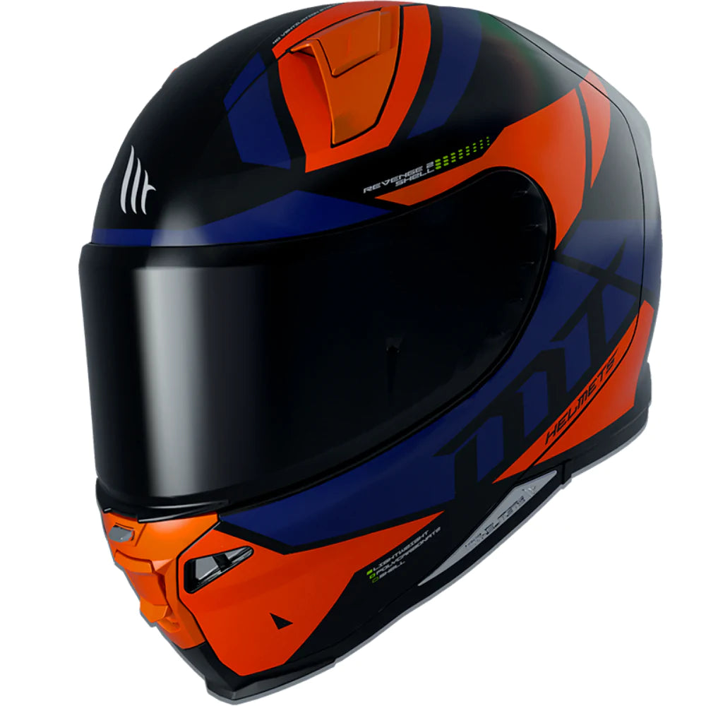 Casco De Moto MT Helmets Revenge 2 Scalpel A4 Naranja Mate
