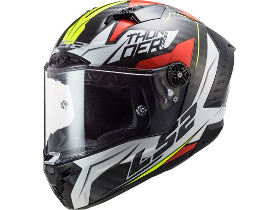 Casco INTEGRAL CARBONO LS2 FF805 THUNDER C CHASE WHITE RED